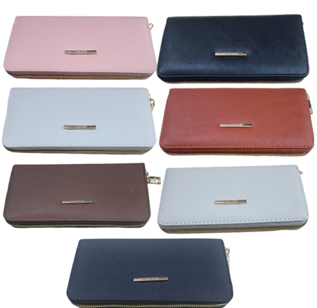 MODA COOL (17) BILLETERA GRANDE 1CIERRE ECO CUERO Medida: 19x10cm