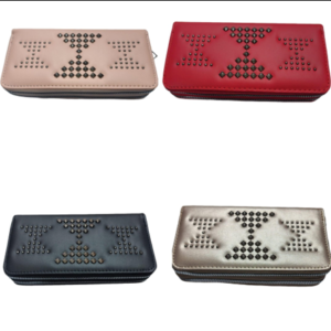 BILLETERA / TARGETERO 1 CIERRE  ECO CUERO   Medida: 15x10cm no hay rosa