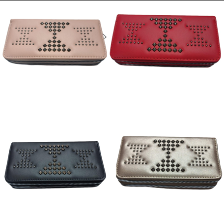 MODA COOL (25) BILLETERA GRANDE 2 CIERRES . Medida: 19x10cm