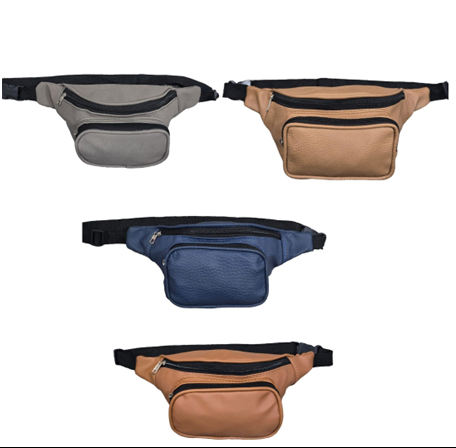 MODACOOL (10) RIÑONERA CON DOS BOLSILLOS GRANDE Material Eco Cuero