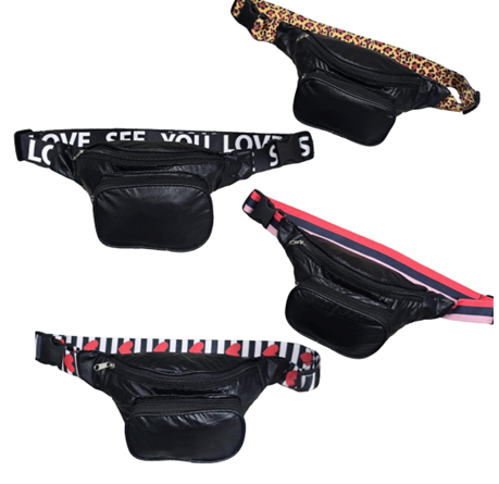 MODACOOL (11) RIÑONERA CON DOS BOLSILLOS GRANDE Material Eco Cuero