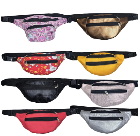 MODACOOL (14) RIÑONERA CON DOS BOLSILLOS. Material tela Eco Cuero