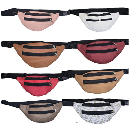 MODACOOL (15) RIÑONERA CON DOS BOLSILLOS. Material tela Eco Cuero