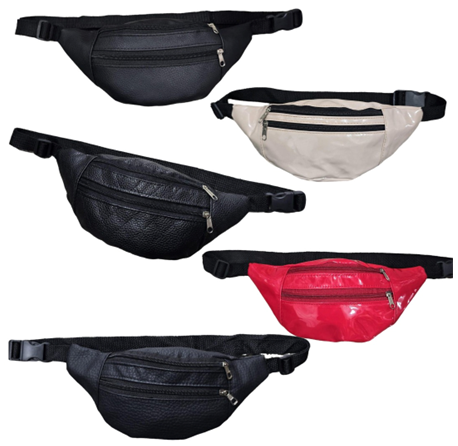 MODACOOL (8) RIÑONERA CON DOS BOLSILLOS Material Eco Cuero, Charol