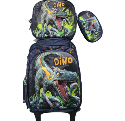 moda cool (25) Mochila Carrito Set 3 Piezas Cartuchera Y Lunchera Termica