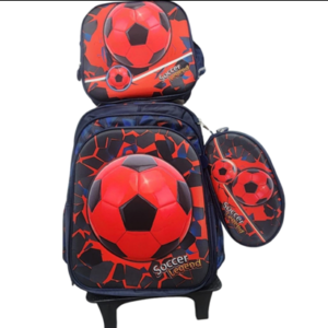 Mochila Carrito Set 3 Piezas Cartuchera Y Lunchera Termica