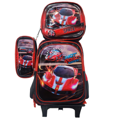 moda cool (29) Mochila Carrito Set 3 Piezas Cartuchera Y Lunchera Termica