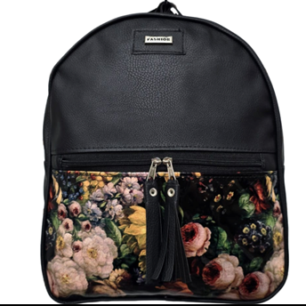 moda cool (4) MOCHILA GRANDE CON FLOR ECO CUEROmedida: Alto33cm. Ancho 30cm