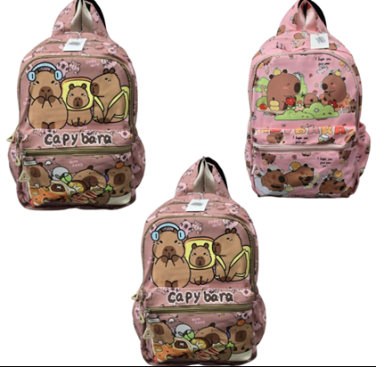 modacool (11) MOCHILA GRANDE CAPIBARA medida: Alto36cm. Ancho 33cm