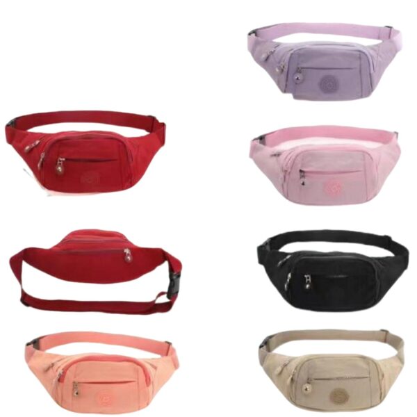 Riñonera Con 3 Cierres Negra Compacta Y Resistente