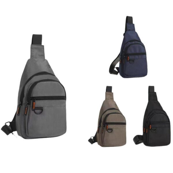 Riñonera Con 3 Cierres Negra Compacta Y Resistente