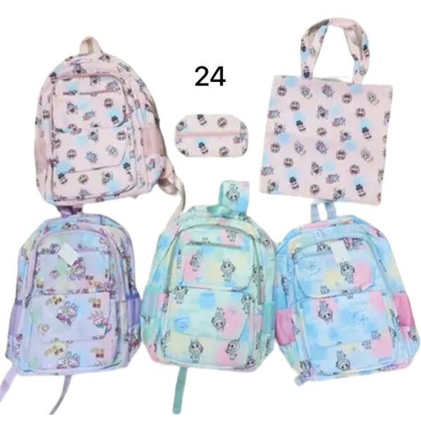 MOCHILA ESCOLAR 3 PIEZAS