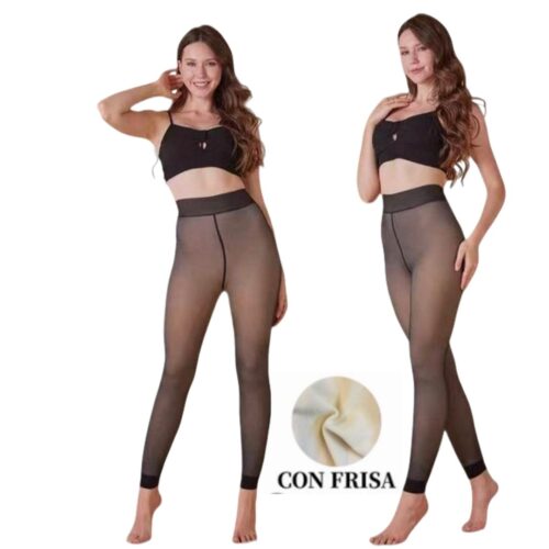 MODA COOL (135) CALZA EFECTO PIEL FRIZADAS X12