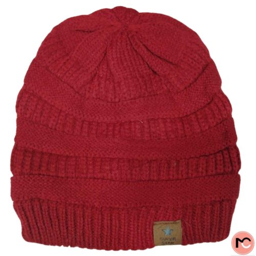 MODA COOL (14) GORRO CON PIEL POMPOM